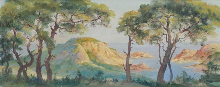 Paul FENASSE (1899-1976)
Les Hauteurs d'Alger Huile sur toile. Signée en bas à droite. 46 x 111 cm