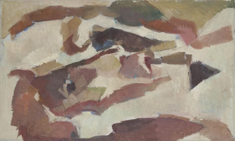 Reynold ARNOULD (1919-1980)
Formes ailées Huile sur toile. Non signée. Titrée au dos. 55 x 33 cm