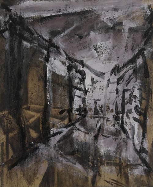Fernando CANOVAS [argentin] (né en 1960)
L'Apparition, 1986 Huile sur toile. Signée, datée et titrée au dos. 73 x 60 cm