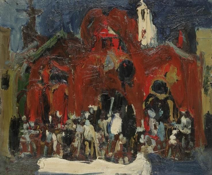 Bernard DAMIANO (1926-2000)
Peissagio n°23 Huile sur toile. Signée en bas à gauche. Signée et titrée au dos sur la châssis. 60 x 73 cm