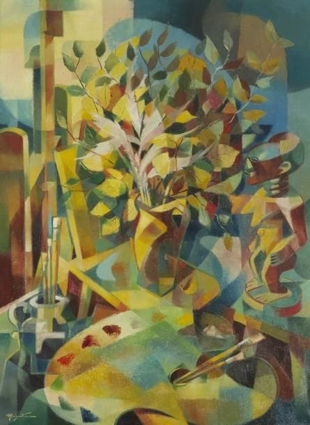 Louis A. MARGANTIN (1900-1965)
Automne Huile sur toile. Signée en bas à gauche. Étiquette au dos: "Louis Margantin. Automne" 100 x 73 cm