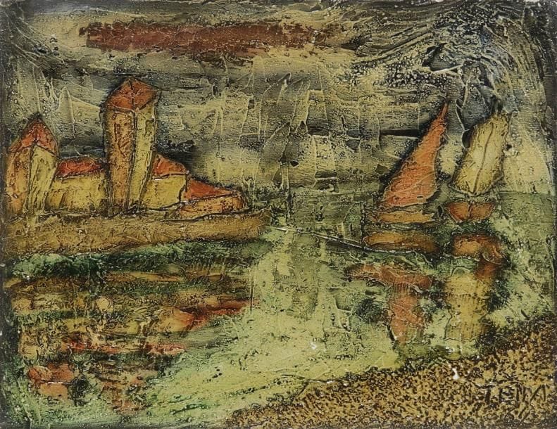 Garcia TELLA (1906-1983)
Retour au port, 1964 Huile sur panneau. Signée en bas à droite. Signée et datée au dos. 27 x 35 cm
