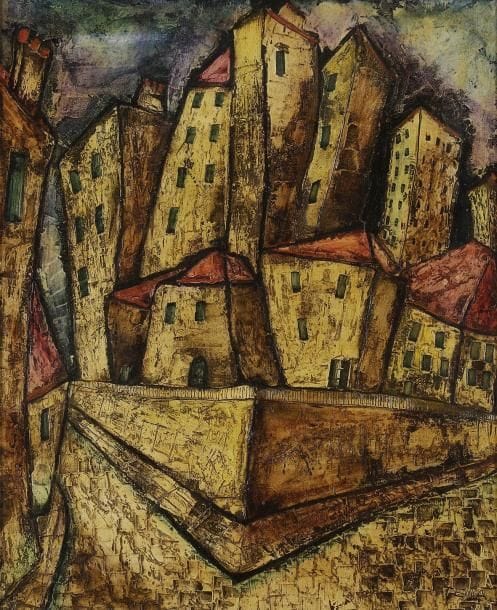 Garcia TELLA (1906-1983)
Vieux Madrid, vers 1960 Huile sur isorel. Signée en bas à droite. 65 x 54 cm