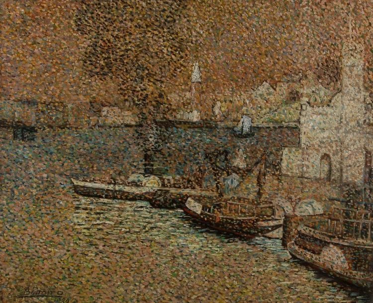 BELMIRO DE ALMEIDA [brésilien] (1858-1935)
Venise, la Salute, 1920 Huile sur toile. Signée et datée en bas à gauche. 50 x 61 cm