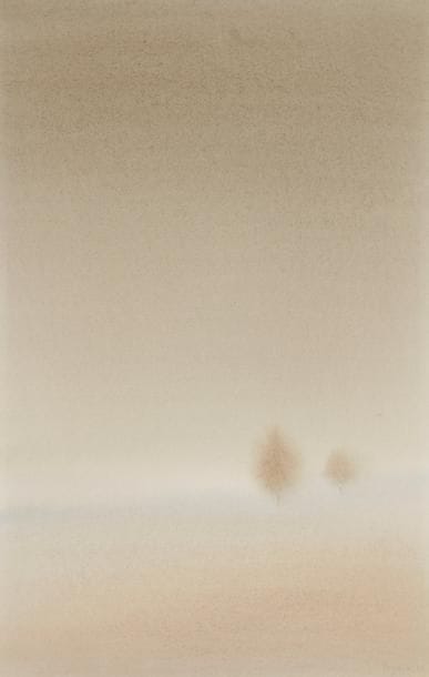 Véra PAGAVA [géorgienne] (1907-1988)
Paysage aux arbres, 1963 Aquarelle. Signée et datée en bas à droite. 48 x 31 cm