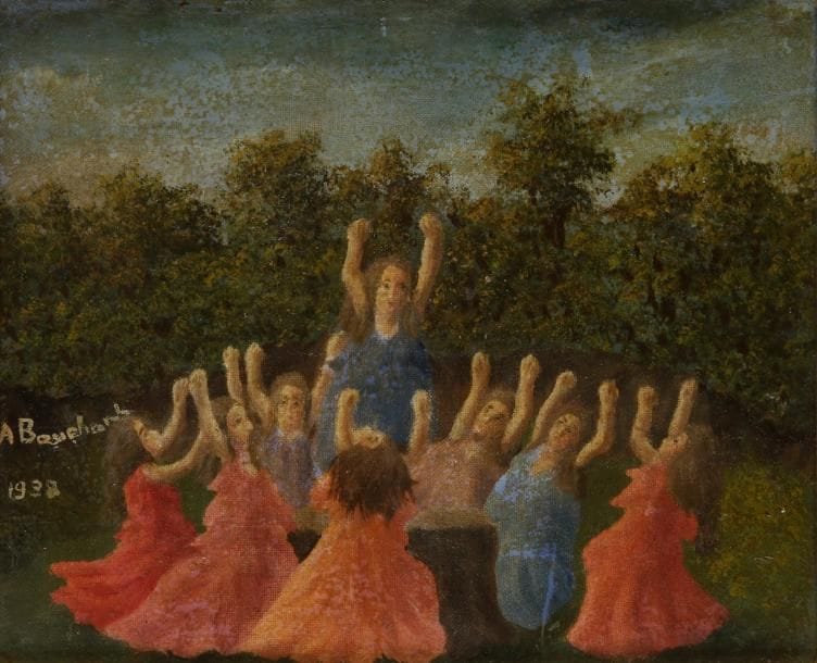 André BAUCHANT (1873-1958)
La Ronde, 1938 Huile sur toile. Signée et datée sur la droite. 18 x 22 cm Provenance: Galerie Suillerot, Paris