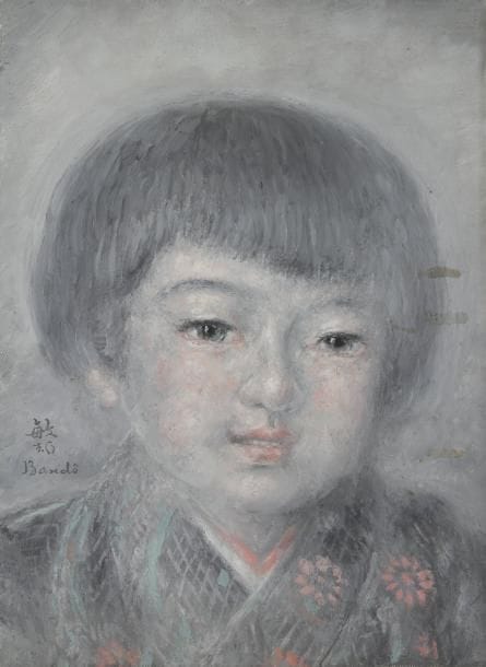 Toshio BANDO [japonais] (1890-1973)
Portrait de fillette Huile sur toile. Signée en bas à gauche. 33 x 24 cm