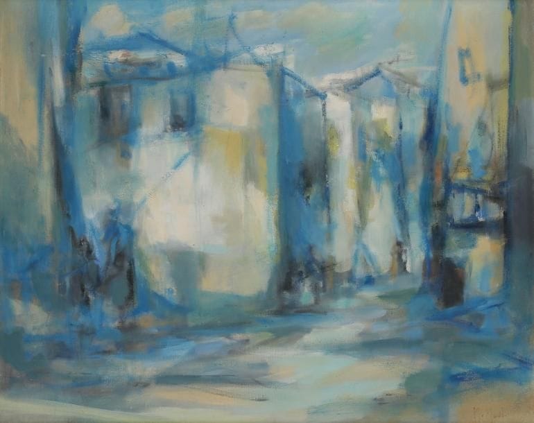 Marcel Mouly (1918-2008)
La Rue du Port, 1965 Huile sur toile. Signée et datée en bas à droite. Signée, datée et titrée au dos. 65 x 81 cm