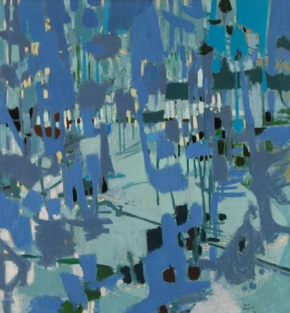 Paul CHARLOT (1906-1985)
Le Vernois, 1956 Huile sur toile. Signée et datée en bas à droite. Signée, datée et titrée au dos. 77 x 73 cm Exposition: Salon de mai, Paris, 1956