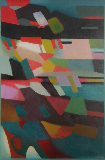 Roland BIERGE (1922-1991)
Envol, 1972 Huile sur toile. Signée en bas à droite. Signée, datée et titrée au dos. 146 x 97 cm Exposition: - Rétrospective Bierge, Musée d'Agen, 1972. - XIVe biennale de Conches, Hommage à Jacques Villon, 1986. Bibliographie: Archives de l'artiste, n°1127