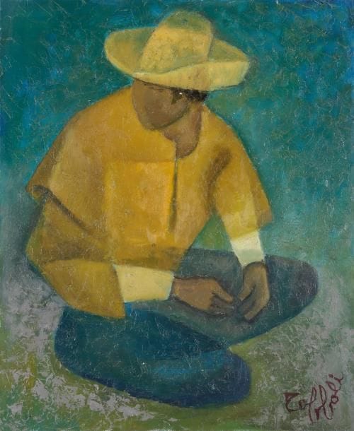 Louis TOFFOLI [franco-italien] (1907-1999)
L'Ami de Puebla Huile sur toile. Signée en bas à droite. Titrée au dos. Porte le numéro 6212. 72 x 60 cm