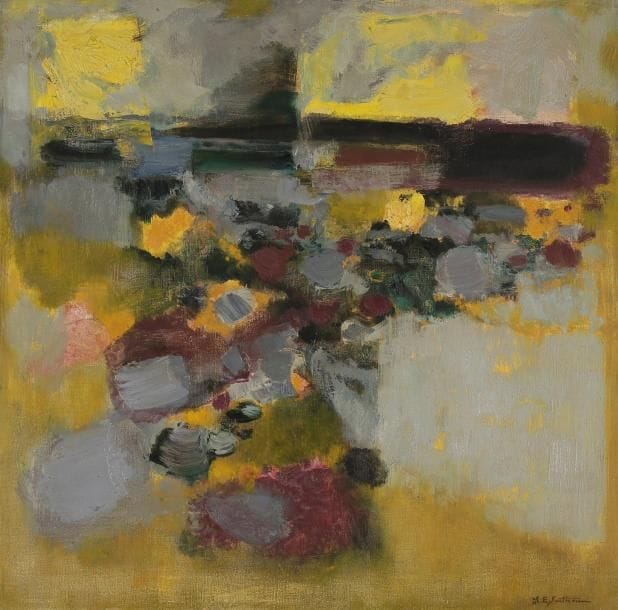 MAURICE-ELIE SARTHOU (1911-1999)
Étang de Camargue Huile sur toile. Signée en bas à droite. Titrée au dos sur une étiquette de transport. 80 x 80 cm