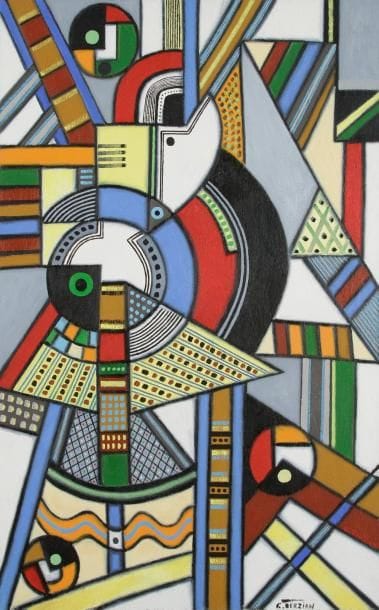 Georges TERZIAN (né en 1939)
Madame Olive Huile sur toile. Signée en bas à droite. Signée et titrée au dos. 130 x 81 cm