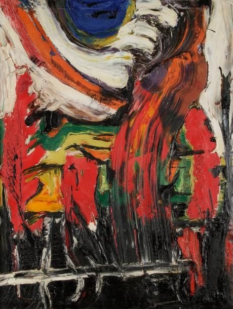FRANÇOIS ARNAL (NÉ EN 1924)
Jour de lumière, Vallée des orangers, Tahiti, 1957 Huile sur toile. Signée et datée en bas à droite. Signée, datée et titrée au dos. 80 x 60 cm