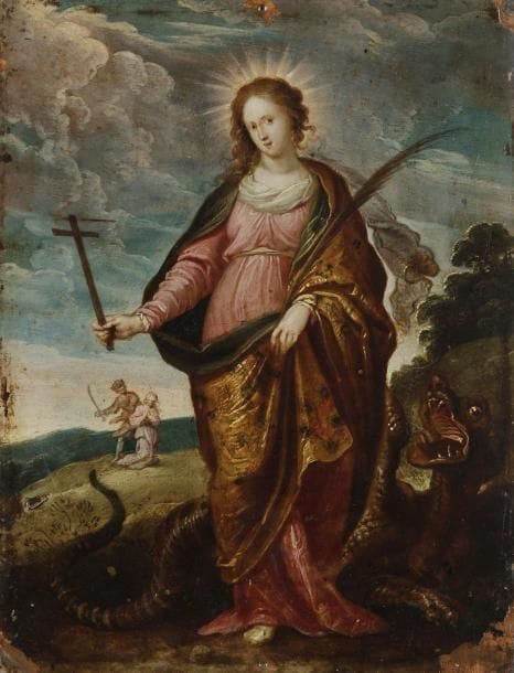 Pieter LISAERT (Anvers 1574 - 1604)

Sainte Marguerite
Cuivre.
22,5 x 17 cm
Sans cadre.
