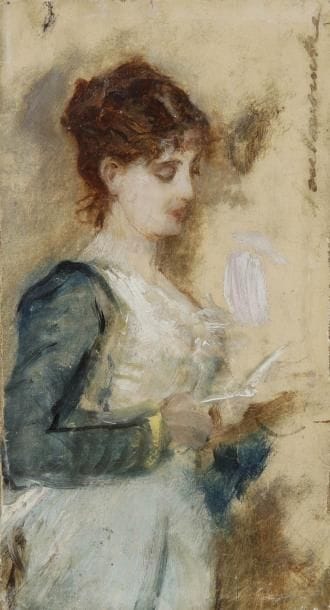 Auguste TOULMOUCHE

Jeune femme lisant une lettre, esquisse
Panneau.
16 x 8,5 cm
Signé en haut à droite Toulmouche.
