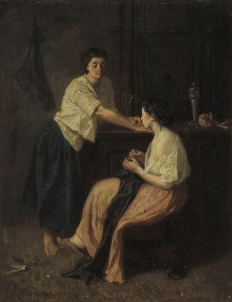 François Maurice REYNAUD (1825-1909)

Femmes dans un intérieur
Toile.
Signé et daté en bas à gauche FM Reynaud 94
41 x 33 cm
