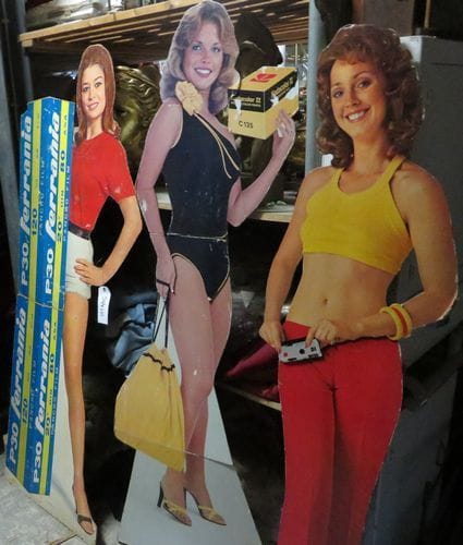 Pub. lot de 3 pin'up girls publicitaires, KODAK (2), FERRANIA.
