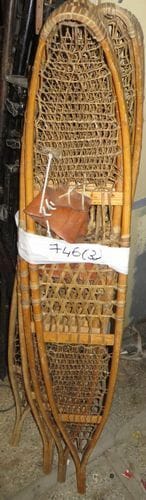 3 paires de raquettes SNOCRAFT INC NORWAY MAIN USA, bois et boyaux.