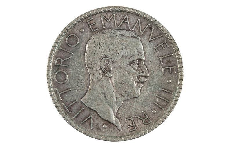 20 lire en argent de Victor-Emmanuel III, roi d’Italie, 1927 an VI. - KM.69 - TB