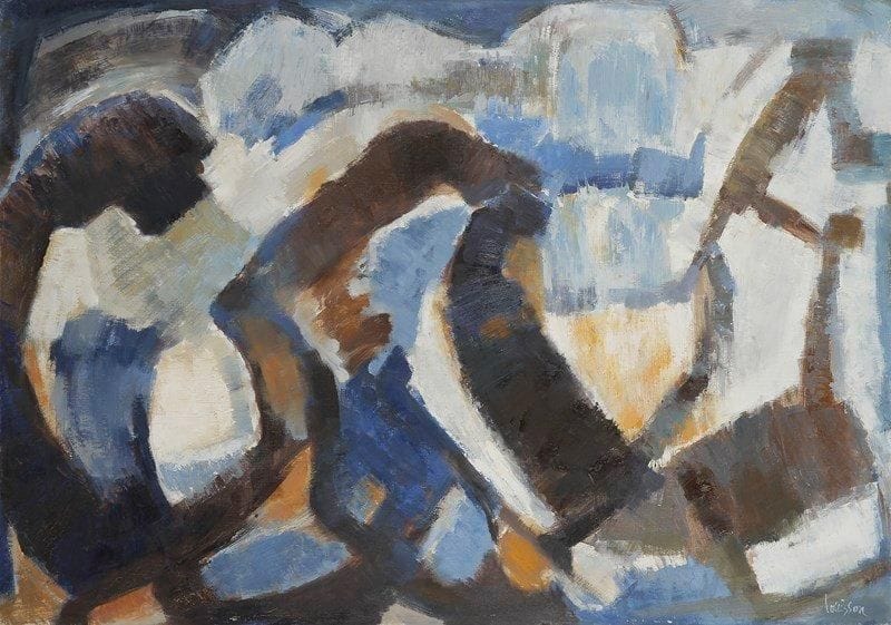 Louis SON (1921-1996)
Antarctique Huile sur toile. Signée en bas à droite. Signée et titrée au dos. 81 x 116 cm