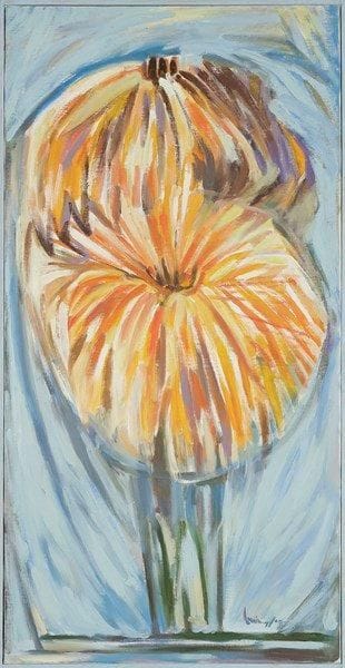 Louis SON (1921-1996)
Ombelles Huile sur toile. Signée en bas à droite. Titrée au dos. 120 x 60 cm