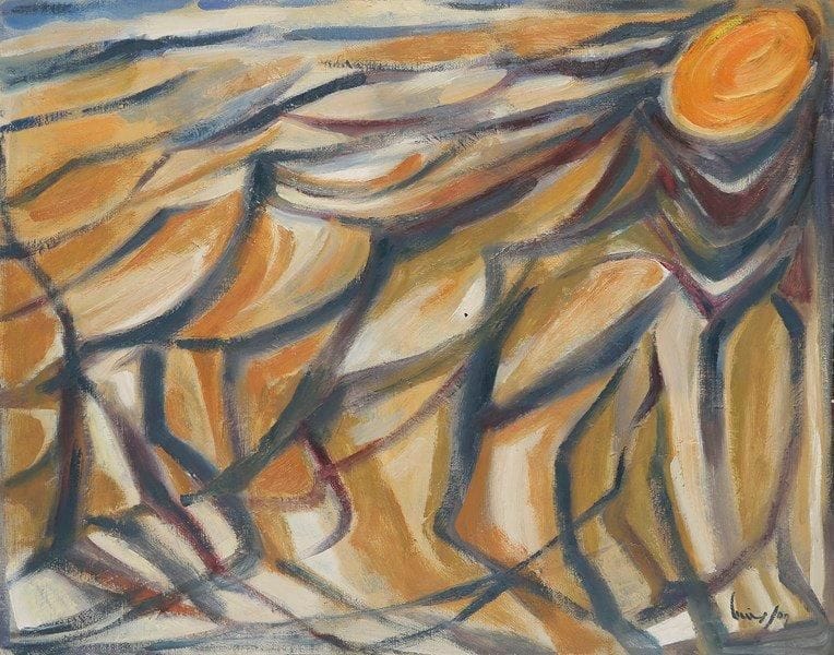 Louis SON (1921-1996)
Crépuscule Huile sur toile. Signée en bas à droite. 73 x 92 cm
