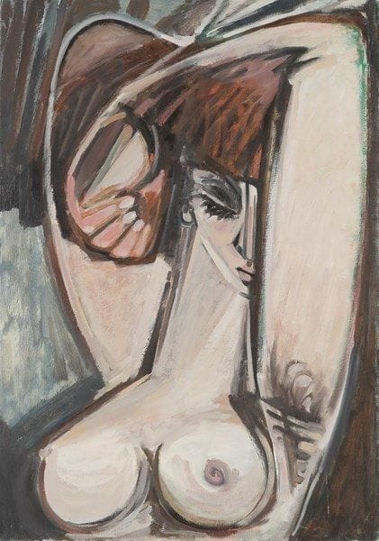Louis SON (1921-1996)
Nu aux bras levés Huile sur toile. Non signée. 92 x 65 cm