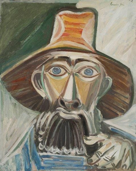 Louis SON (1921-1996)
Portrait d?homme au chapeau Huile sur toile. Signée en haut à droite. 92 x 73 cm