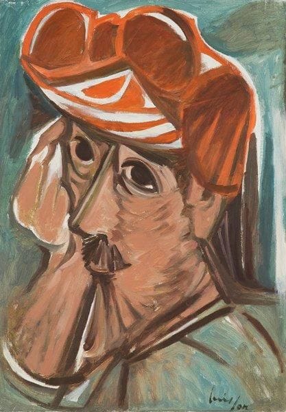 Louis SON (1921-1996)
Portrait d?homme au chapeau Huile sur toile. Signée en bas à droite. 92 x 65 cm