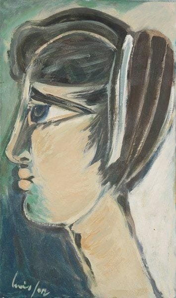 Louis SON (1921-1996)
Profil de femme Huile sur toile. Signée en bas à gauche. 55 x 33 cm