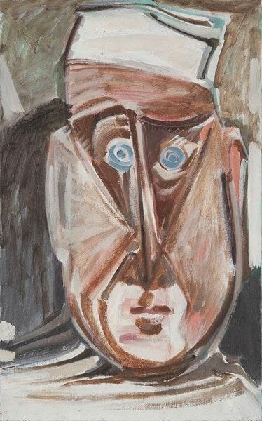 Louis SON (1921-1996)
Mains clouées Huile sur toile. Non signée. Titrée au dos. 61 x 38 cm