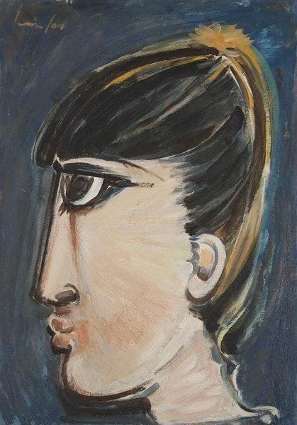 Louis SON (1921-1996)
Profil de femme Huile sur toile. Signée en haut à gauche. 65 x 46 cm