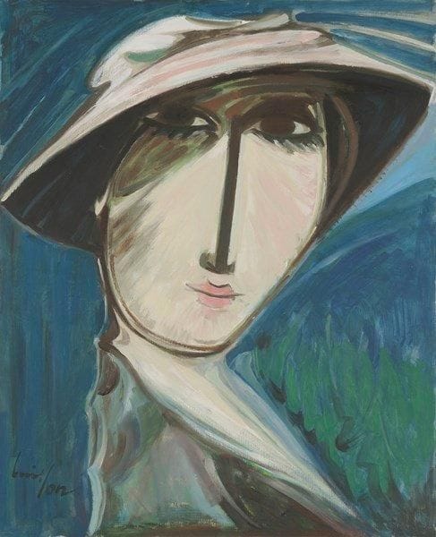 Louis SON (1921-1996)
Élégante au chapeau Huile sur toile. Signée en bas à gauche. 100 x 81 cm