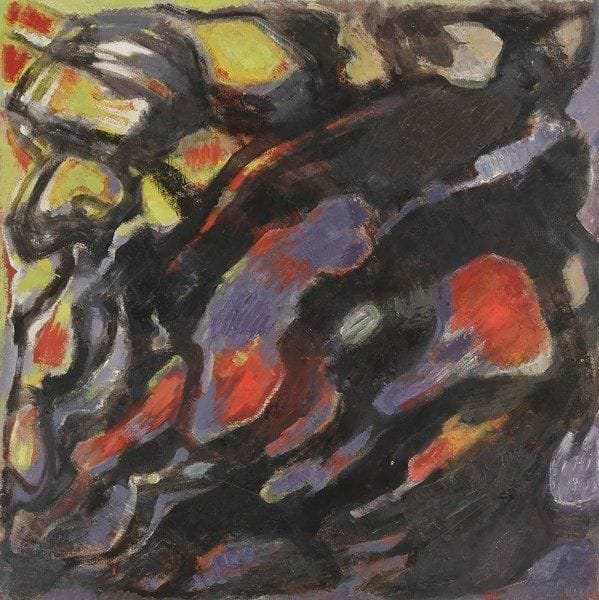 Louis SON (1921-1996)
Enflammée Huile sur toile. Non signée. 100 x 100 cm