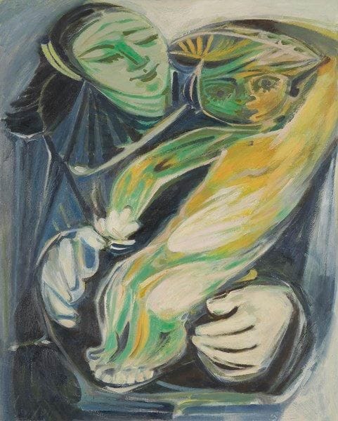 Louis SON (1921-1996)
Peinture païenne Huile sur toile. Signée en bas à gauche. Titrée au dos. 100 x 81 cm
