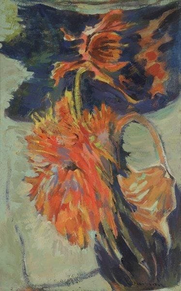 Louis SON (1921-1996)
Vase de fleurs Huile sur toile. Signée en bas à droite. 116 x 73 cm