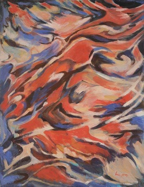 Louis SON (1921-1996)
Tumultes Huile sur toile. Signée en bas à droite. Titrée au dos. 116 x 89 cm