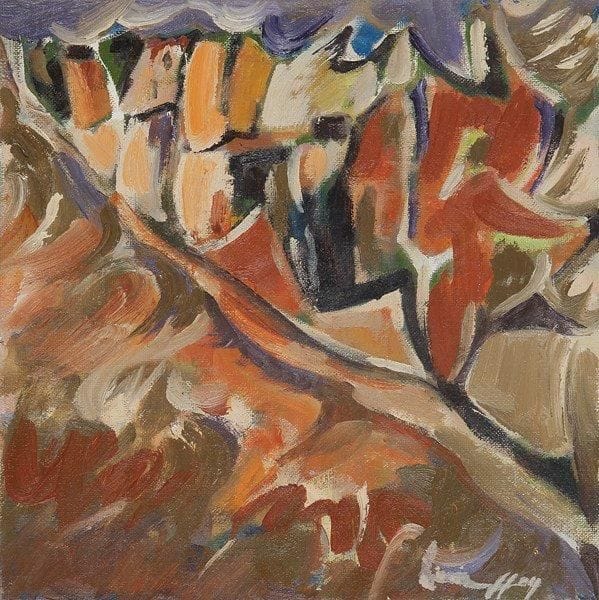 Louis SON (1921-1996)
Le Village Huile sur toile. Signée en bas à droite. 25 x 25 cm