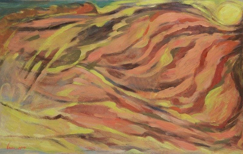 Louis SON (1921-1996)
Paysage marin Huile sur toile. Signée en bas à gauche. 73 x 116 cm