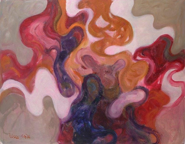 Vasco COSTA (1917-1986)
Flamme  Huile sur toile. Signée en bas à gauche. 114 x 146 cm