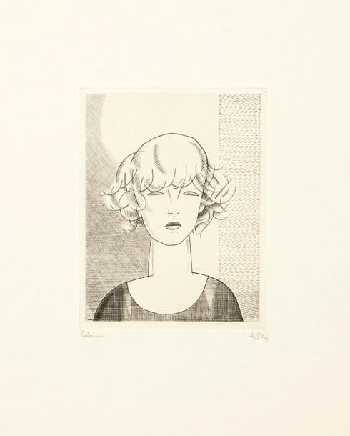 Jean-Emile LABOUREUR (1877-1943)
La Petite Anglaise. 1930. Burin. 100 x 130. Laboureur 426. Parfaite épreuve sur vélin blanc mince, signée et numérotée à la mine de plomb. Toutes marges. Tirage à 50 épreuves
