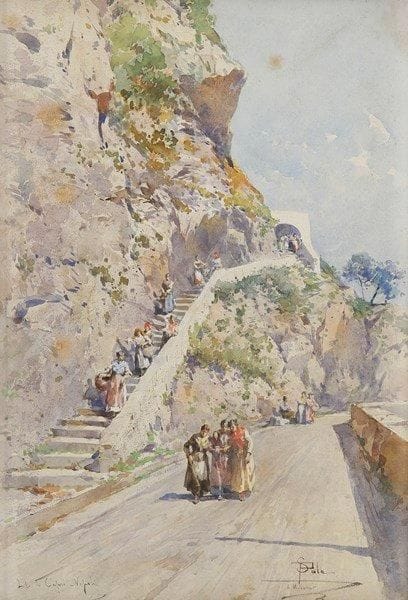 Paolo SALA [italien] (1859-1924)

Capri
Aquarelle.
Signée en bas à droite et située.
50 x 35 cm
