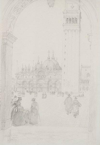 Axel Herman HAIG [suédois] (1835-1921)

Venise, la place Saint-Marc, 1897
Dessin à la mine de plomb.
Signé, daté et situé en bas à gauche.
37.5 x 26 cm
