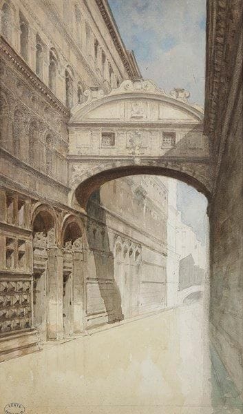 Amédée ROSIER (1831-1898)

Venise, le Pont des Soupirs
Aquarelle.
Porte le cachet de la vente de l'atelier en bas à gauche (Lugt 2149a).
46 x 27 cm
