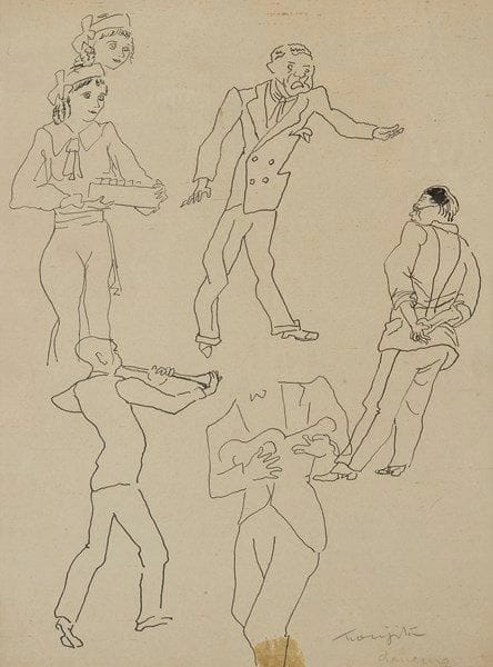Leonard Tsuguharu FOUJITA (1886-1968)

Dancing
Dessin à l'encre.
Signé et titré en bas à droite.
27 x 20 cm
Nous remercions madame Sylvie Buisson d'avoir confirmé l'authenticité de cette oeuvre.
