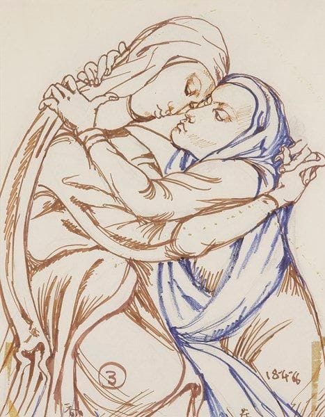 Leonard Tsuguharu FOUJITA (1886-1968)

Le chemin de croix, 1966
Dessin au feutre et fusain sur papier.
Daté 18-4-1966 en bas à droite, porte le numéro 3 dans la composition.
Étude préparatoire pour les fresques de la chapelle Notre-Dame-de-la-Paix (mur droit de la nef).
61.5 x 48 cm
Provenance: 
Succession de Kimiyo Foujta, tampon à sec de la vente en bas à droite.
