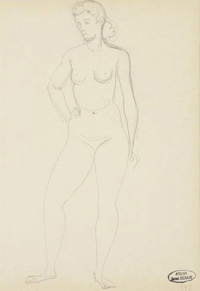André DERAIN (1880-1954)

Femme nue debout
Dessin à la mine de plomb.
Porte le cachet de l'atelier Derain (Lugt 668a).
23.5 x 16.5 cm