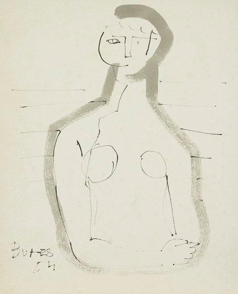 Francisco BORES [espagnol] (1898-1972)

Buste de femme nue, 1954
Dessin à l'encre et lavis d'encre.
Signé et daté en bas à gauche.
28.5 x 23 cm
