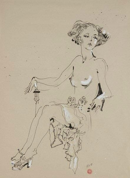 Alla Sapojnikova dit ALLA (XXe siècle)

Jeune fille assise
Dessin à l'encre et rehauts de gouache.
Signée et datée en bas à droite.
Porte le cachet de l'artiste.
58 x 42.5 cm
